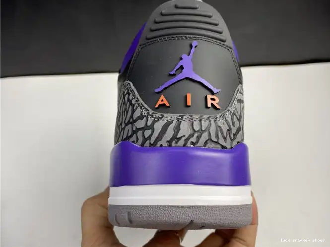 Rep LUCY 3 Purple Air 050 Retro Black Court CT8532 Jordan 0515